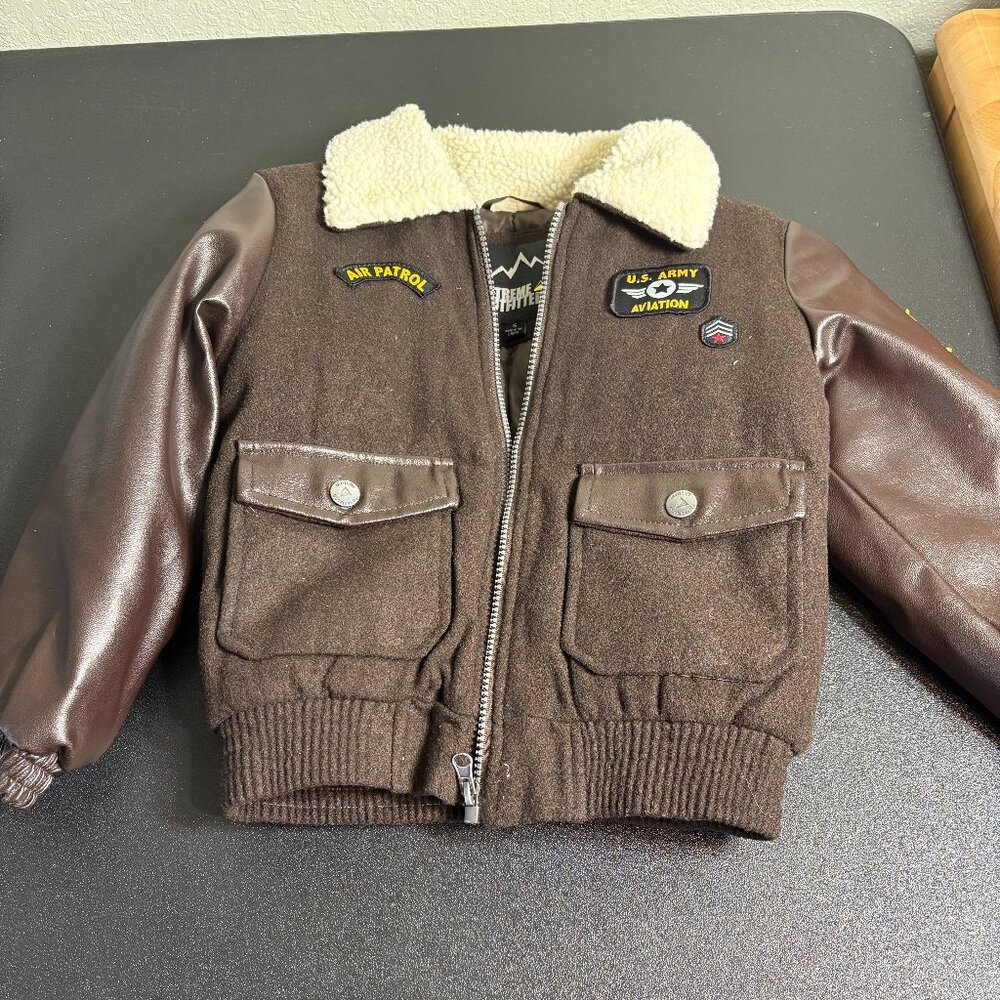 Boys IXTREME OUTFITTERS Bomber Jacket size 5 Army Aviation